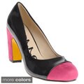 Henry Ferrera Women's Colorblocked Mixed Media Pumps
