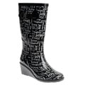 Henry Ferrera Women's Rubber 'Love' Wedge-heel Rain Boots