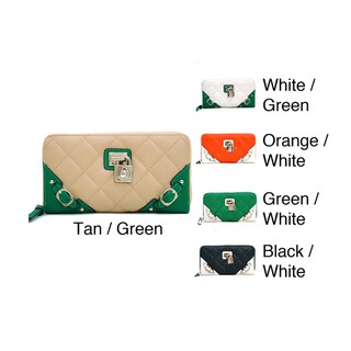 Anais Gvani Women's Quilted Two-Tone Wallet