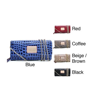 Anais Gvani Women's Embossed Reptile Skin Style Clutch Wallet