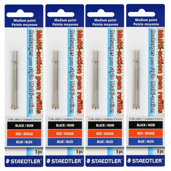 Staedtler Multi-Action Ball Point Pen Refills (Pack of 12)