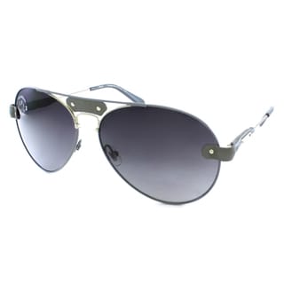 Chloe Women's CL 2104 C01 Leather Accent Aviator Sunglasses