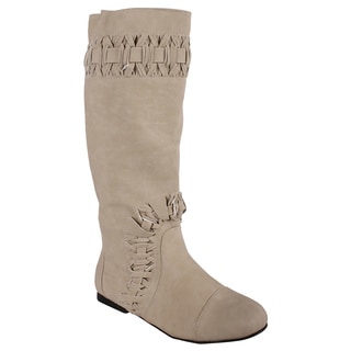 Liliana by Beston Women's 'Honesty' Beige Boots