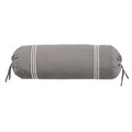 Roxbury Park Baratto Graphite With Ivory Trim Neck Roll Decorative Pillow