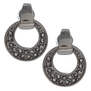 Kenneth Cole Pave CZ Post Door Knocker Earrings