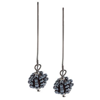 Kenneth Cole Gunmetal Dangle Earrings
