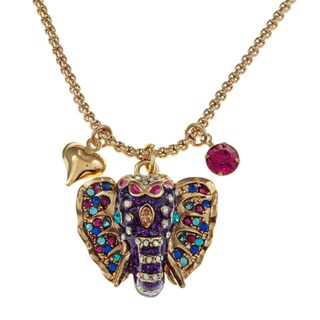 Betsey Johnson Elephant Pendant Fashion Necklace
