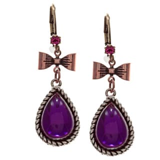 Betsey Johnson Purple Cubic Zirconia Earrings