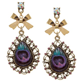 Betsey Johnson Cubic Zirconia Peacock Earrings