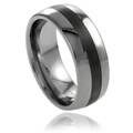 Daxx Men's Tungsten Polished Brushed Center Band (8 mm)