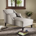 Baxton Studio 'Asteria' Putty Gray Linen Modern Chaise Lounge