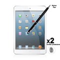 Apple iPad Mini Anti-Fingerprint Screen Protector (2 pack) with Dual-Purpose Stylus and Retractable Ballpoint Pen