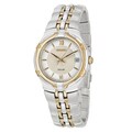 Seiko Men's 'Solar' Stainless Steel and Yellow Goldplated Watch