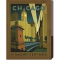 Anderson Design Group 'Chicago, The Windy City (with ADG decorative border)' Stretched Canvas