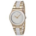 Swatch Women's Rose Pearl Two-tone Linked Aluminum Watch