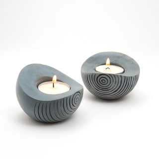 For sale Set of 2 Palewa Soapstone Tea Light Holder (India)
