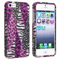 BasAcc Purple Safari Design Snap-on Case for Apple iPhone 5
