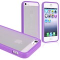 BasAcc Frost Clear/ Purple Bumper Snap-on Case for Apple iPhone 5