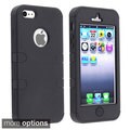 BasAcc Black/ Black Hybrid Rubber Case for Apple iPhone 5