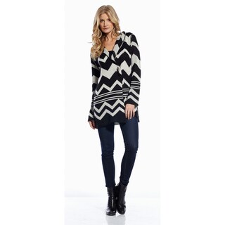 Elan Women's Aztec Hooded Cardigan