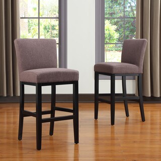 Portfolio 'Orion' Chocolate Brown Linen Upholstered 30-inch Bar Stool