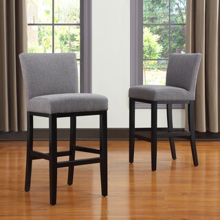 Portfolio 'Orion' Charcoal Gray Linen Upholstered 30-inch Bar Stool
