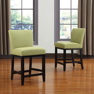 Portfolio 'Orion' Apple Green Linen Upholstered 24-inch Bar Stool