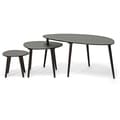 Baxton Studio Metis Dark Brown 3-piece Modern Nesting Table Set