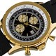 Akribos XXIV Men's Multifunctional Goldtone Rubber Strap Watch