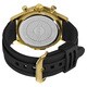 Akribos XXIV Men's Multifunctional Goldtone Rubber Strap Watch