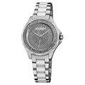 Akribos XXIV Women's Swiss Quartz Diamond Ceramic Link Bracelet Watch