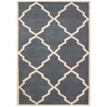Handmade Bluish Grey Wool Rug (6' x 9')