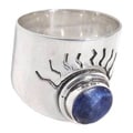 Sterling Silver 'Blue Sun' Sodalite Ring (Peru)