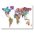 Michael Tompsett 'Typography World Map III' Canvas Art