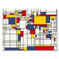 Michael Tompsett 'Mondrian World Map' Canvas Art