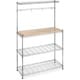 Supreme Chrome/ Wood Microwave Baker's Rack