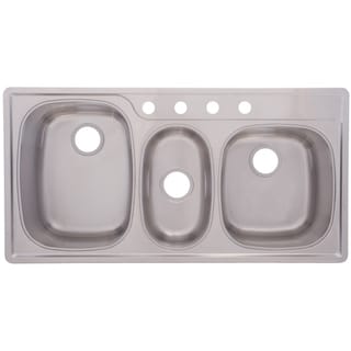 Franke Triple Bowl Top Mount 9.5-inch Stainless Steel Sink