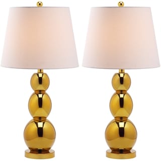 Jayne Three Sphere Glass 1-light Gold Table Lamps (Set of 2)
