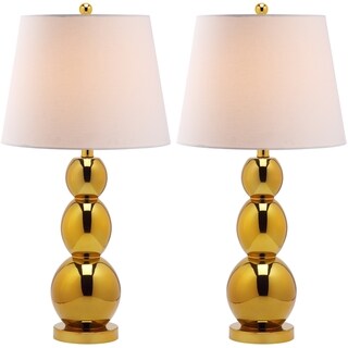 Jayne Three Sphere Glass 1-light Gold Table Lamps (Set of 2)