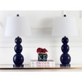 Jayne Three Sphere Glass 1-light Navy Table Lamps (Set of 2)