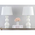 Jayne Three Sphere Glass 1-light White Table Lamps (Set of 2)