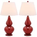 Cybil Double Gourd 1-light Red Table Lamps (Set of 2)