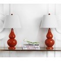 Cybil Double Gourd 1-light Orange Table Lamps (Set of 2)