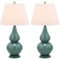 Cybil Double Gourd 1-light Marine Blue Table Lamps (Set of 2)