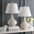 Amy Gourd Glass 1-light Pearl White Table Lamps (Set of 2)