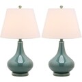 Amy Gourd Glass 1-light Marine Blue Table Lamps (Set of 2)