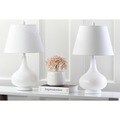 Amy Gourd Glass 1-light White Table Lamps (Set of 2)