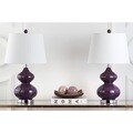 Eva Double Gourd Glass Dark Purple 1-light Table Lamps (Set of 2)