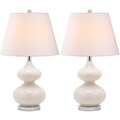 Eva Double Gourd Glass White 1-light Table Lamps (Set of 2)