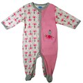 Bon Bebe Newborn Girl's Light Pink Kitty Coverall
